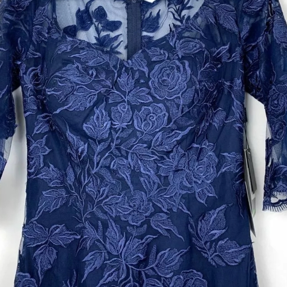 La Femme navy blue full length gown, size 18